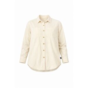 Hollister Corduroy Button Up Shirt Cream Long Sleeve Oversized Fit Women Size‎ S